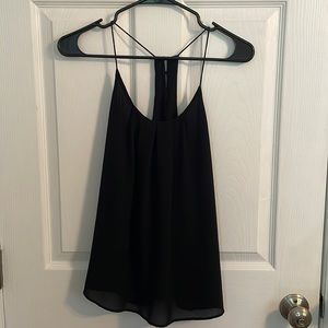 Nordstrom Philosophy Flowy Black Racerback Blouse